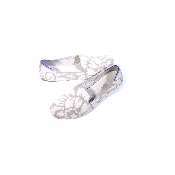 Rothy's Womens Size 10.5 Petal Taupe Floral Round Toe Flats Loafers - Picture 1 of 9